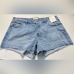 Abercrombie & Fitch curve love low rise 90s relaxed cutoff shorts NWT